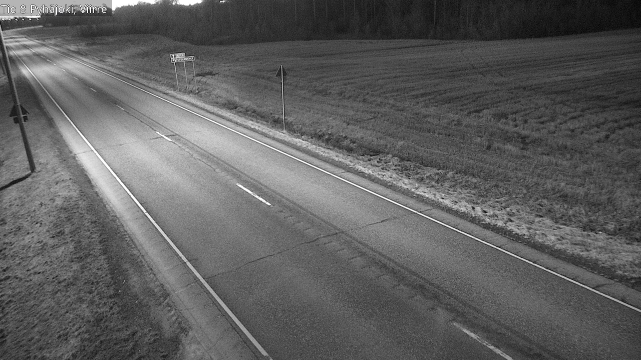 Weather Camera Image Väg 8 Pyhäjoki, Viirre, Pyhäjoki, Pohjois-Pohjanmaa