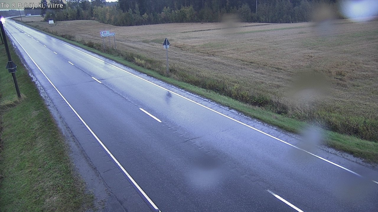 Weather Camera Image Road 8 Pyhäjoki, Viirre, Pyhäjoki, Pohjois-Pohjanmaa