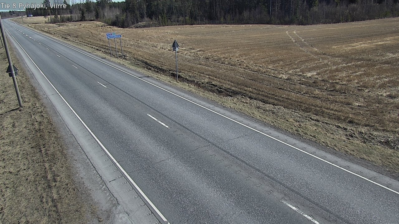 Weather Camera Image Väg 8 Pyhäjoki, Viirre, Pyhäjoki, Pohjois-Pohjanmaa