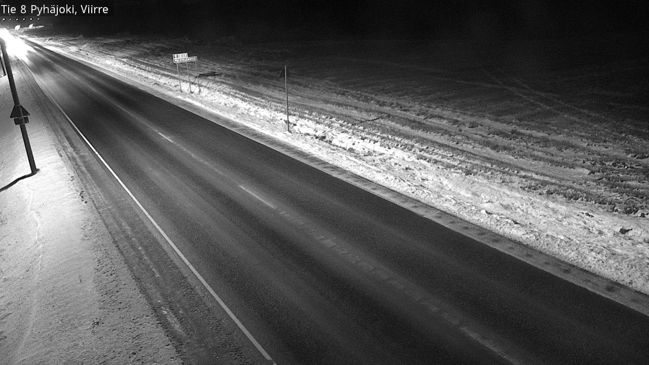 Weather Camera Image Väg 8 Pyhäjoki, Viirre, Pyhäjoki, Pohjois-Pohjanmaa