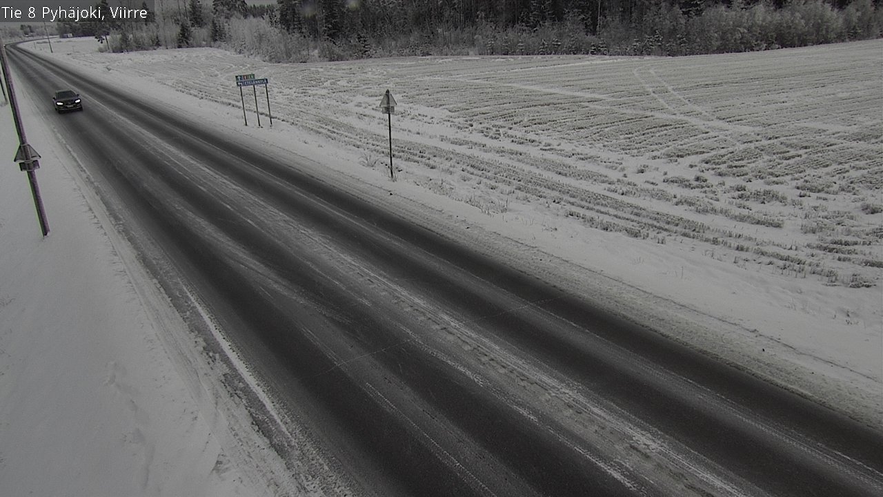 Weather Camera Image Road 8 Pyhäjoki, Viirre, Pyhäjoki, Pohjois-Pohjanmaa