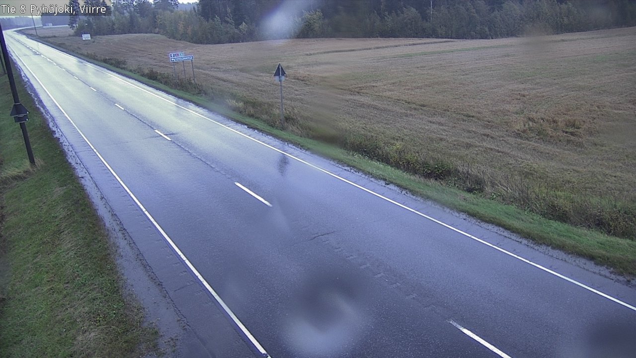 Weather Camera Image Road 8 Pyhäjoki, Viirre, Pyhäjoki, Pohjois-Pohjanmaa
