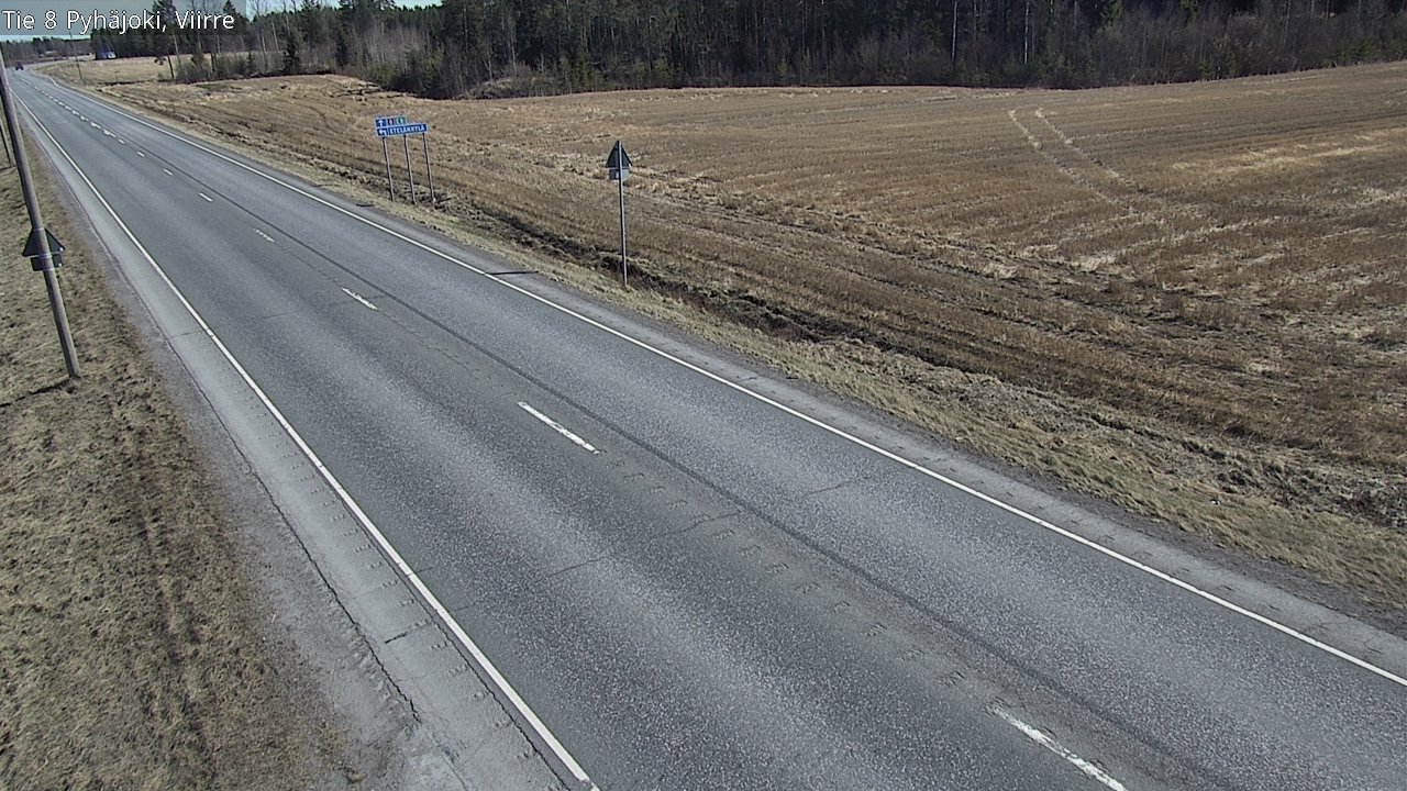 Weather Camera Image Väg 8 Pyhäjoki, Viirre, Pyhäjoki, Pohjois-Pohjanmaa