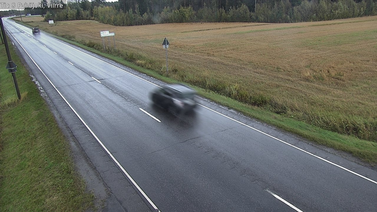 Weather Camera Image Road 8 Pyhäjoki, Viirre, Pyhäjoki, Pohjois-Pohjanmaa