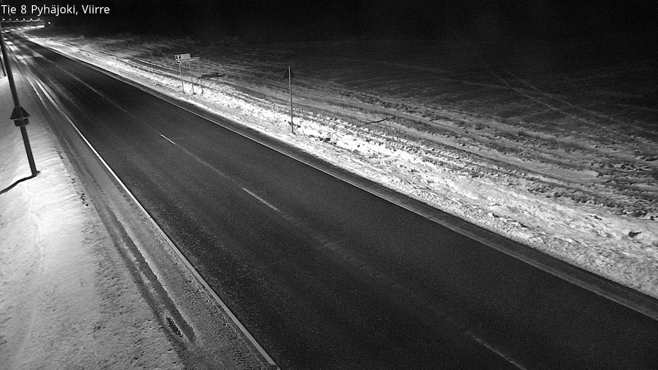 Weather Camera Image Väg 8 Pyhäjoki, Viirre, Pyhäjoki, Pohjois-Pohjanmaa