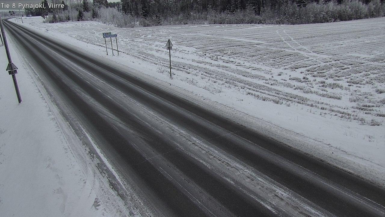 Weather Camera Image Road 8 Pyhäjoki, Viirre, Pyhäjoki, Pohjois-Pohjanmaa