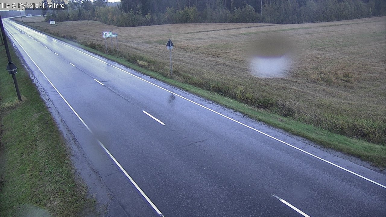 Weather Camera Image Road 8 Pyhäjoki, Viirre, Pyhäjoki, Pohjois-Pohjanmaa