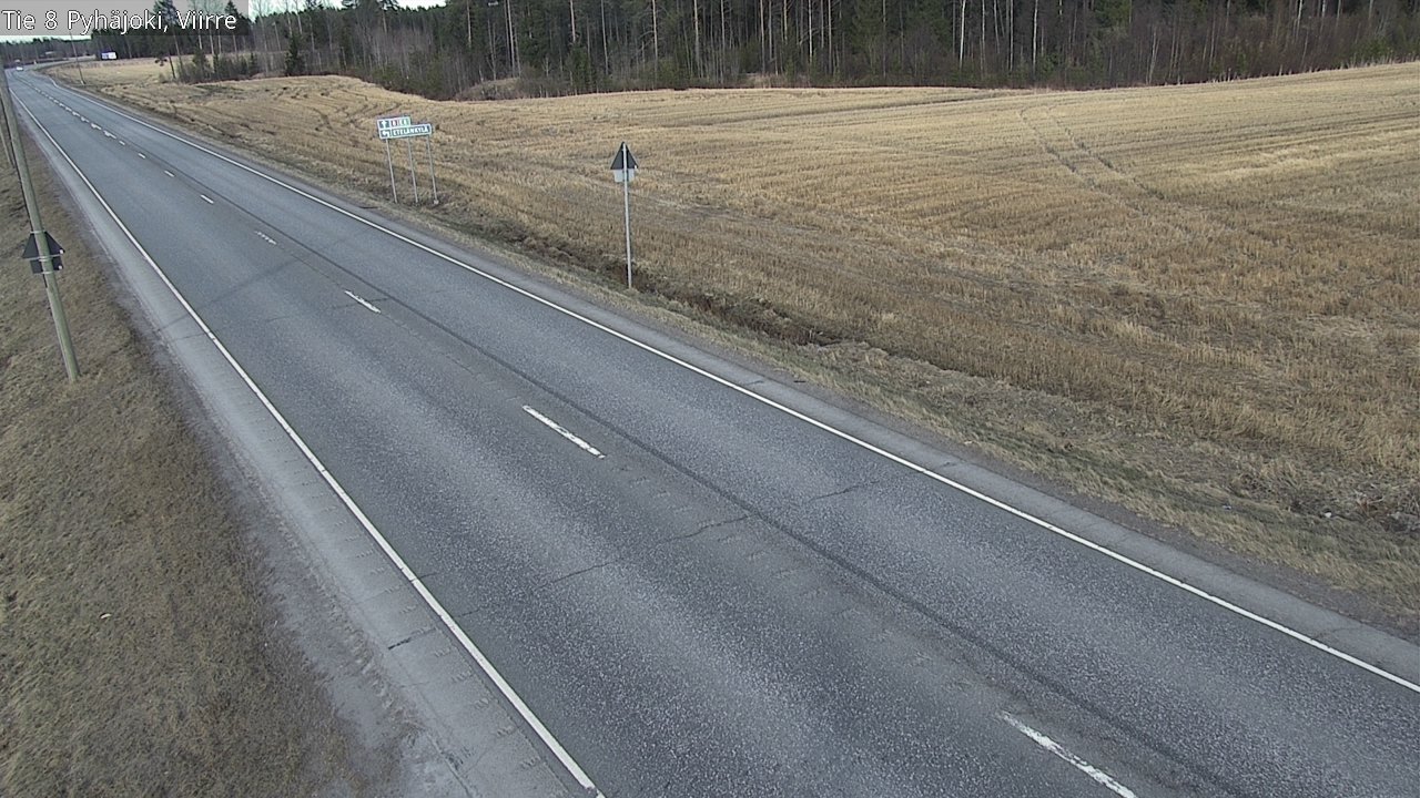 Weather Camera Image Väg 8 Pyhäjoki, Viirre, Pyhäjoki, Pohjois-Pohjanmaa
