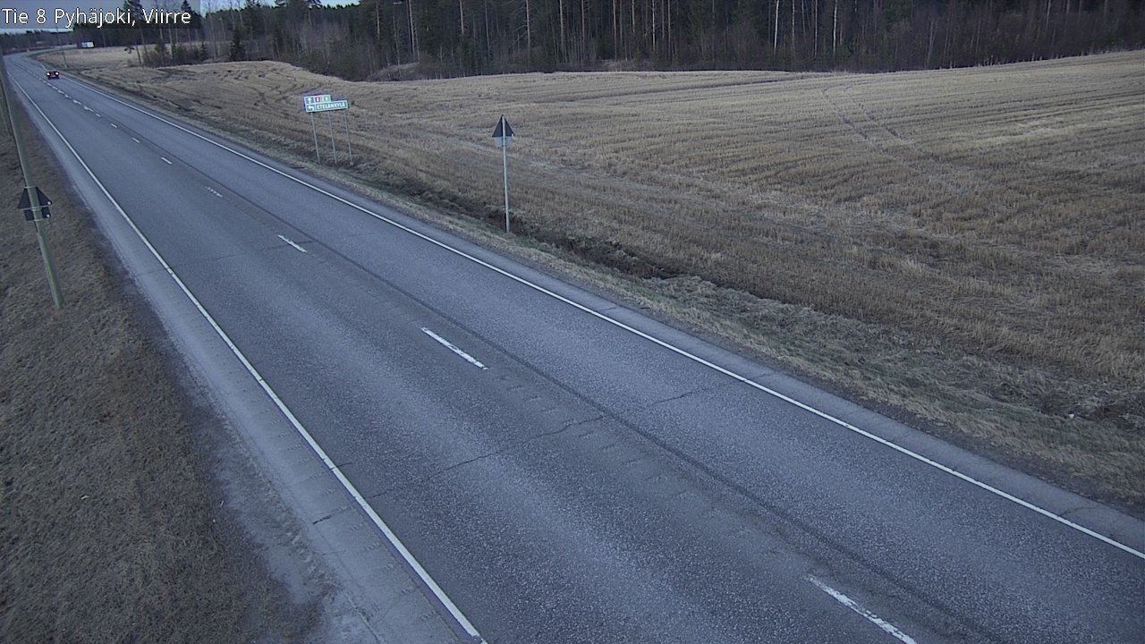 Weather Camera Image Väg 8 Pyhäjoki, Viirre, Pyhäjoki, Pohjois-Pohjanmaa