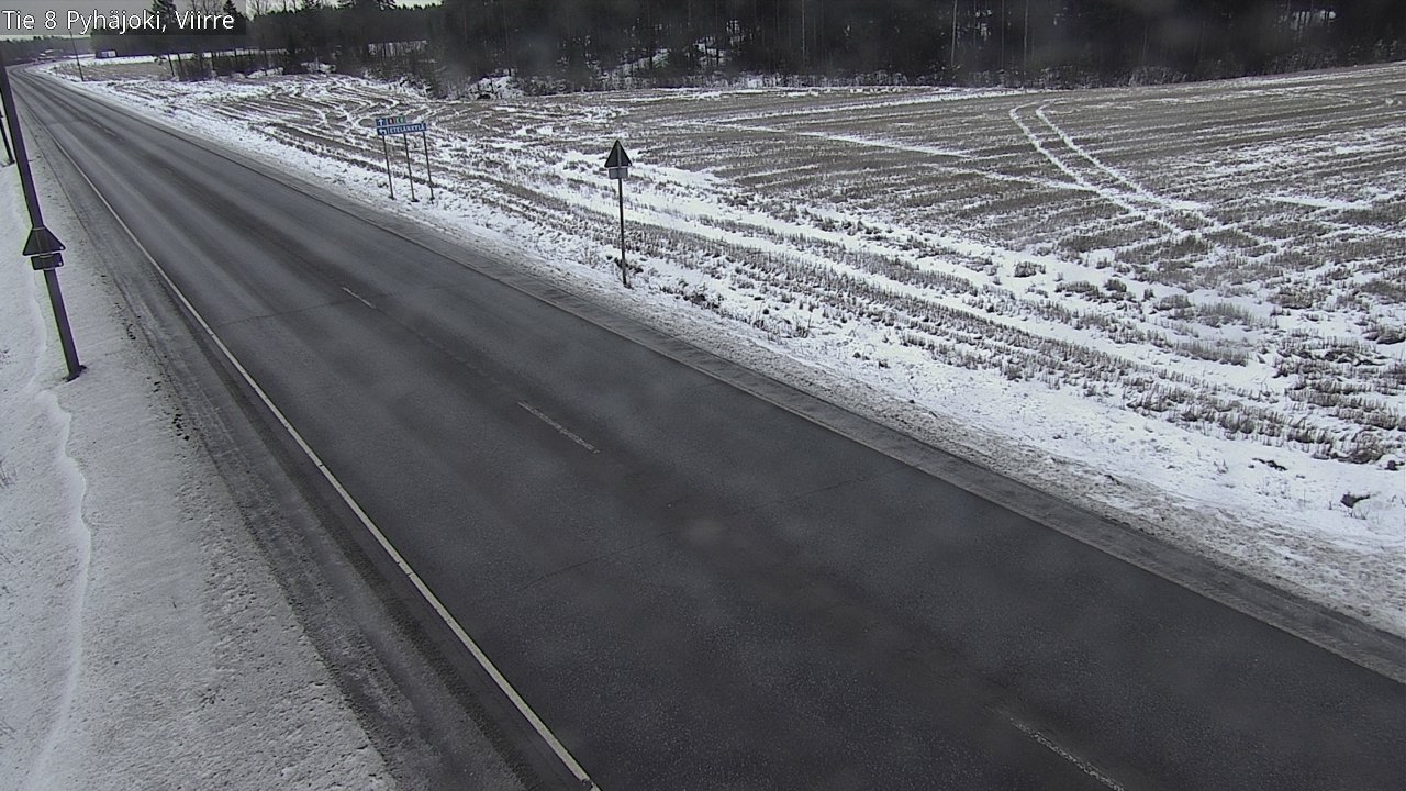 Weather Camera Image Väg 8 Pyhäjoki, Viirre, Pyhäjoki, Pohjois-Pohjanmaa