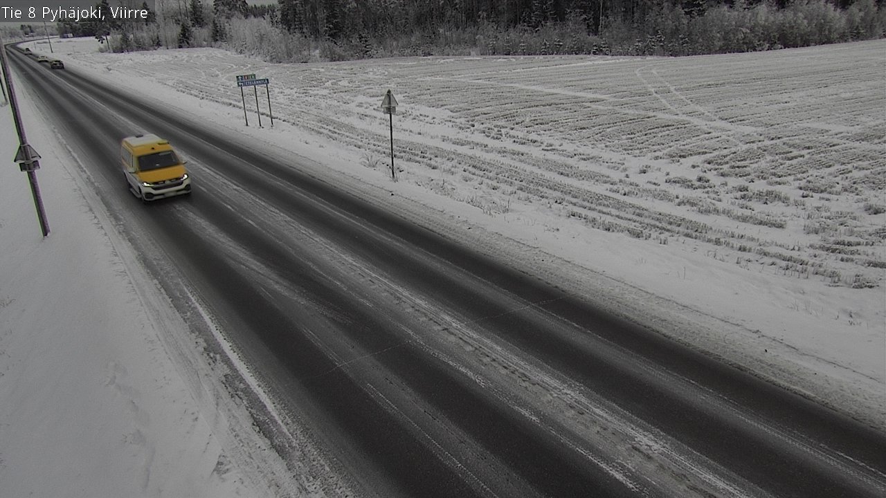 Weather Camera Image Road 8 Pyhäjoki, Viirre, Pyhäjoki, Pohjois-Pohjanmaa