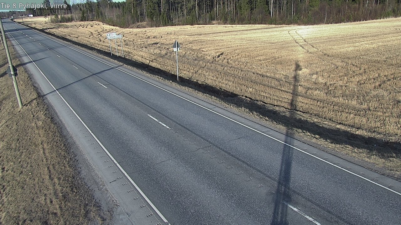 Weather Camera Image Väg 8 Pyhäjoki, Viirre, Pyhäjoki, Pohjois-Pohjanmaa