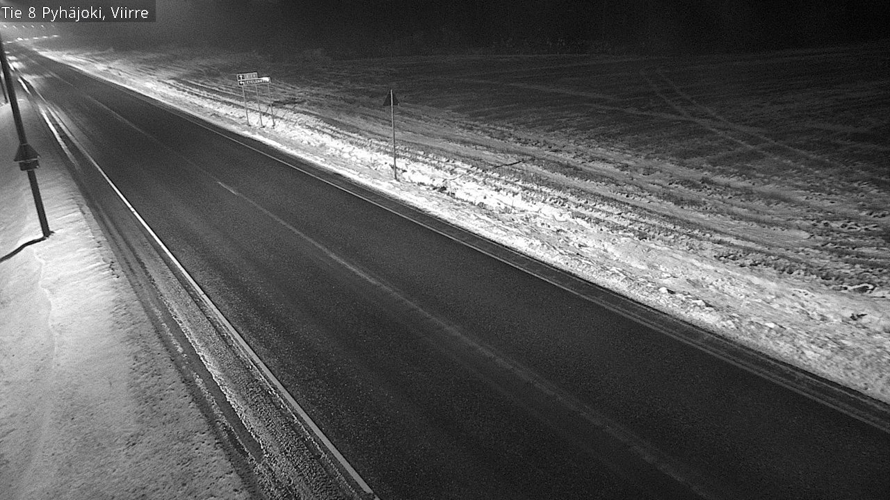 Weather Camera Image Väg 8 Pyhäjoki, Viirre, Pyhäjoki, Pohjois-Pohjanmaa