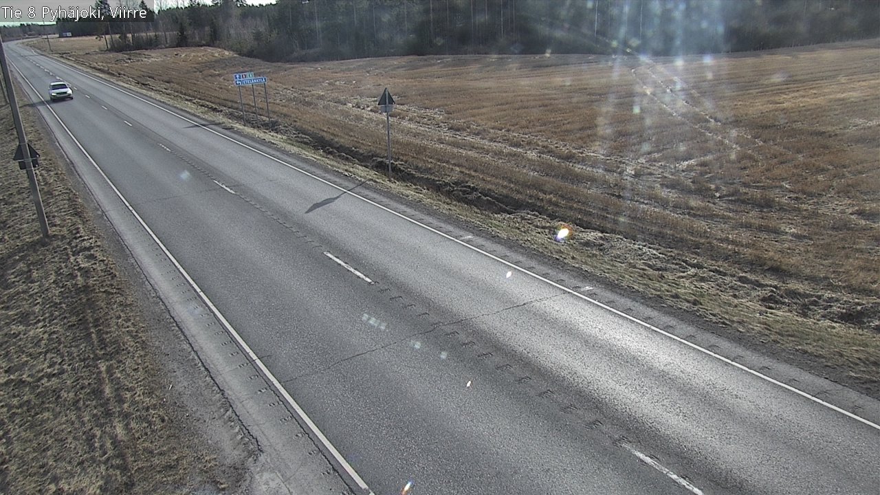 Weather Camera Image Väg 8 Pyhäjoki, Viirre, Pyhäjoki, Pohjois-Pohjanmaa
