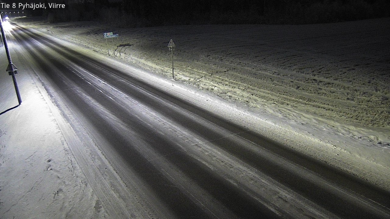 Weather Camera Image Road 8 Pyhäjoki, Viirre, Pyhäjoki, Pohjois-Pohjanmaa