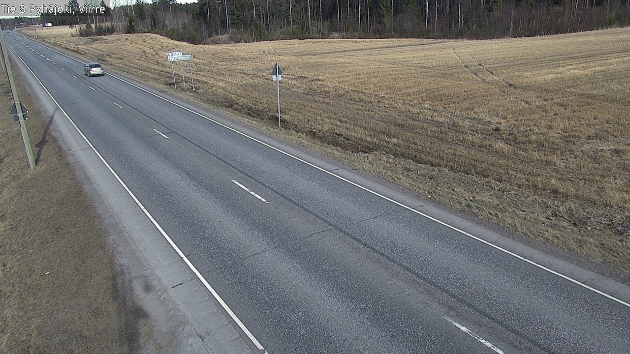 Weather Camera Image Väg 8 Pyhäjoki, Viirre, Pyhäjoki, Pohjois-Pohjanmaa