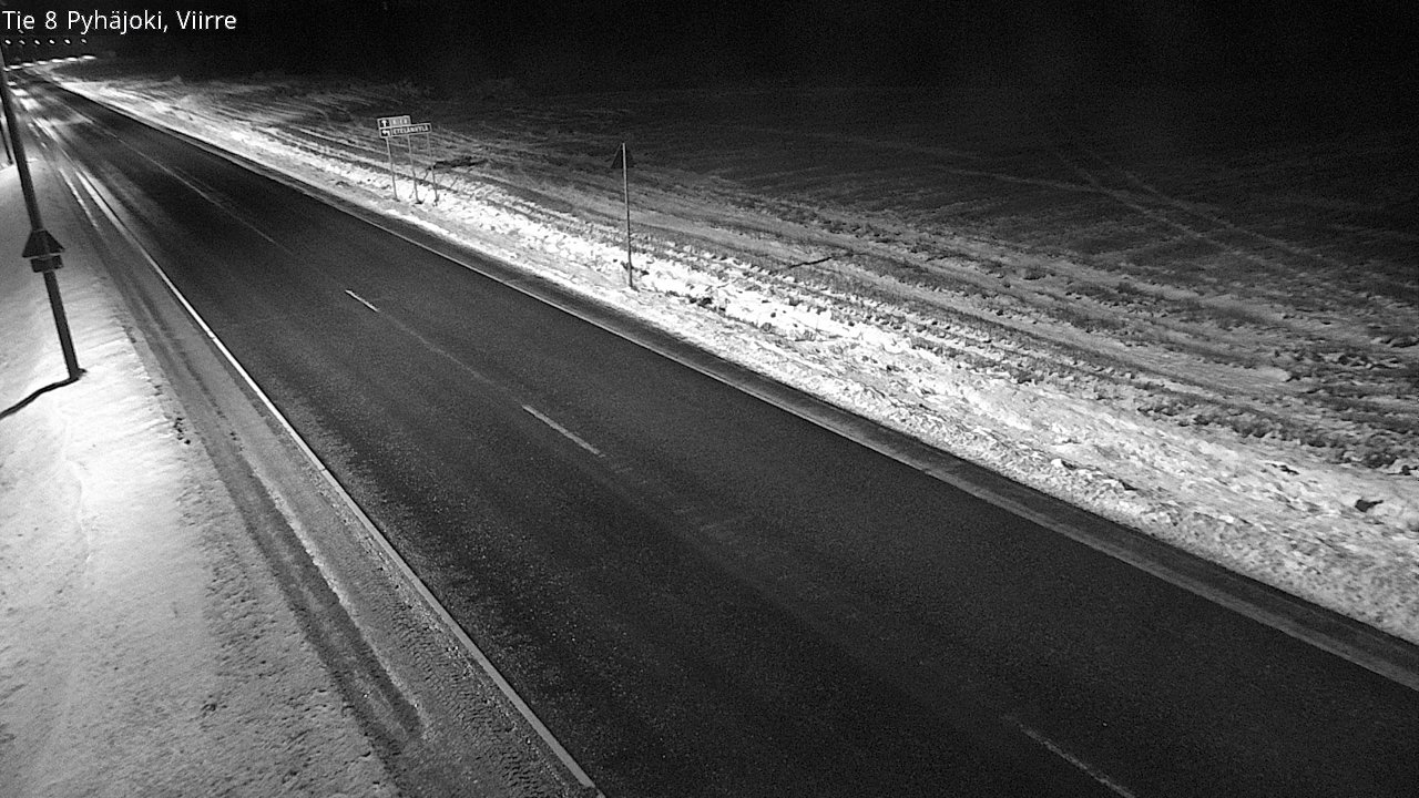 Weather Camera Image Väg 8 Pyhäjoki, Viirre, Pyhäjoki, Pohjois-Pohjanmaa