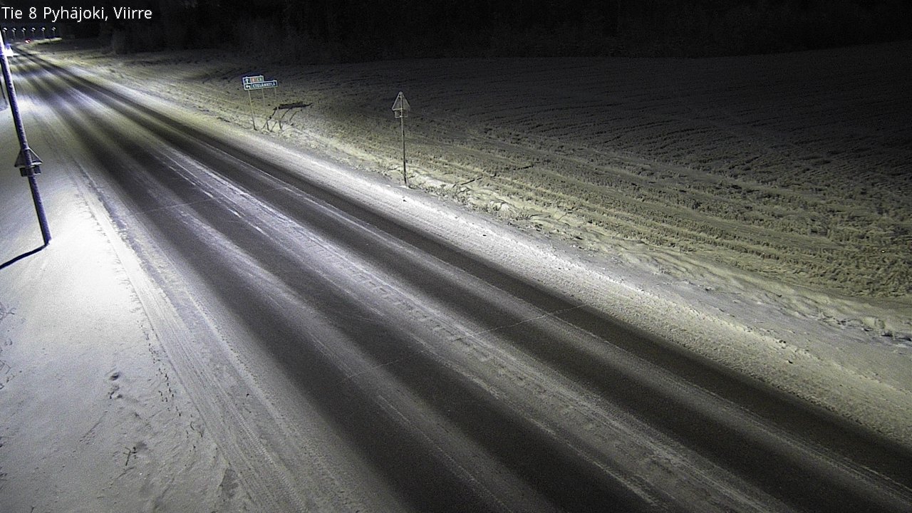 Weather Camera Image Road 8 Pyhäjoki, Viirre, Pyhäjoki, Pohjois-Pohjanmaa