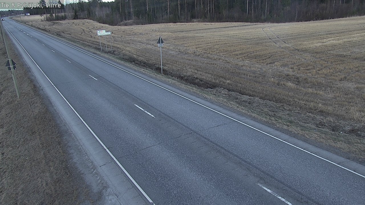 Weather Camera Image Väg 8 Pyhäjoki, Viirre, Pyhäjoki, Pohjois-Pohjanmaa