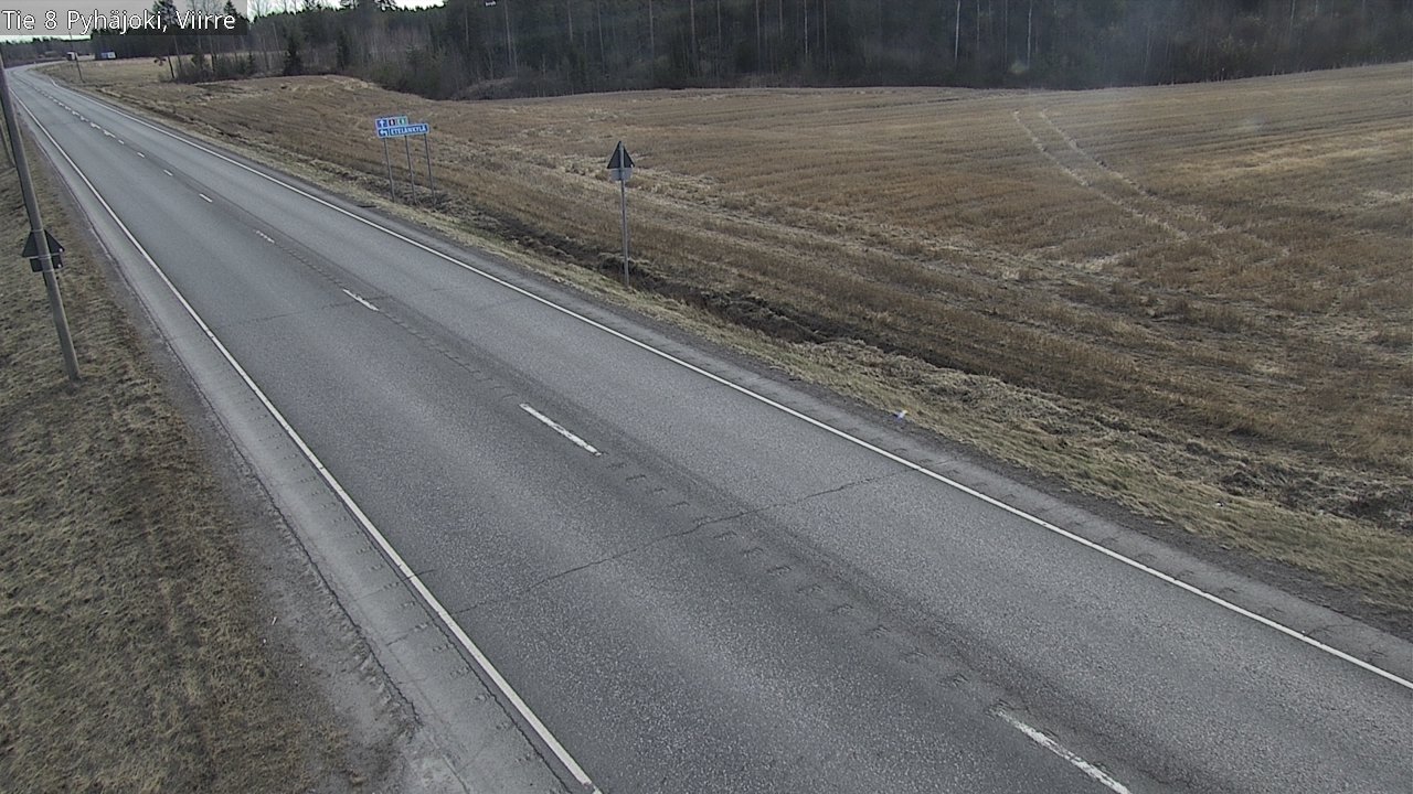 Weather Camera Image Väg 8 Pyhäjoki, Viirre, Pyhäjoki, Pohjois-Pohjanmaa
