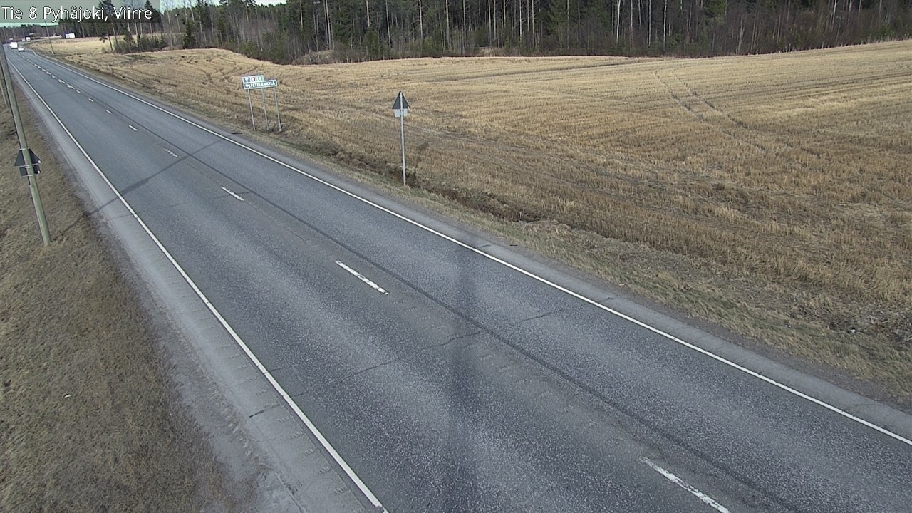 Weather Camera Image Väg 8 Pyhäjoki, Viirre, Pyhäjoki, Pohjois-Pohjanmaa