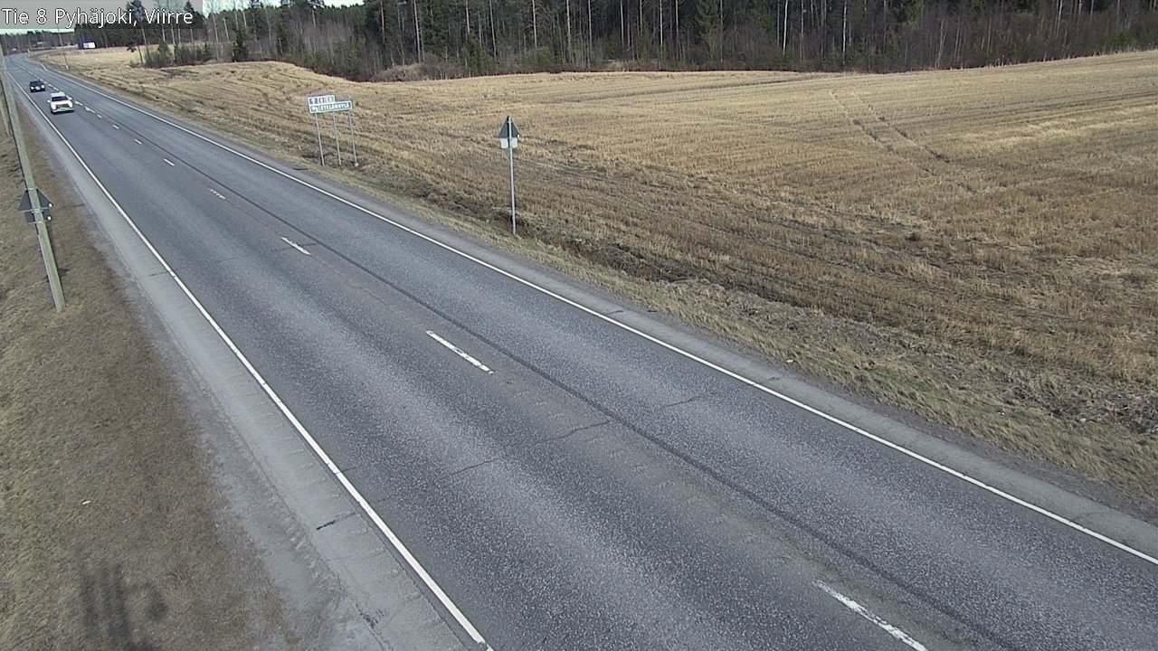 Weather Camera Image Väg 8 Pyhäjoki, Viirre, Pyhäjoki, Pohjois-Pohjanmaa