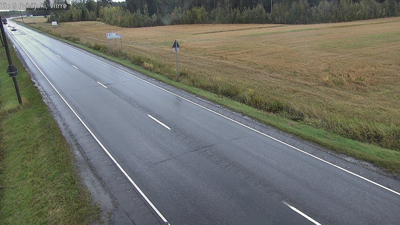 Weather Camera Image Road 8 Pyhäjoki, Viirre, Pyhäjoki, Pohjois-Pohjanmaa