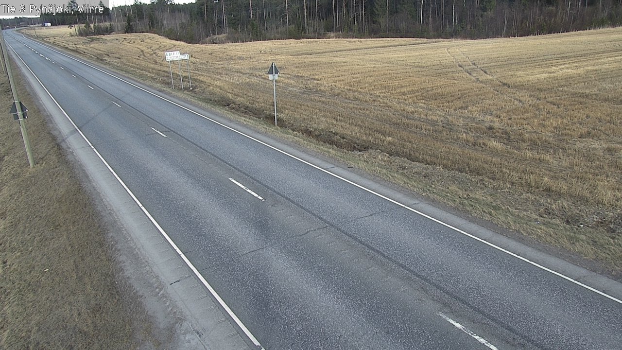 Weather Camera Image Väg 8 Pyhäjoki, Viirre, Pyhäjoki, Pohjois-Pohjanmaa