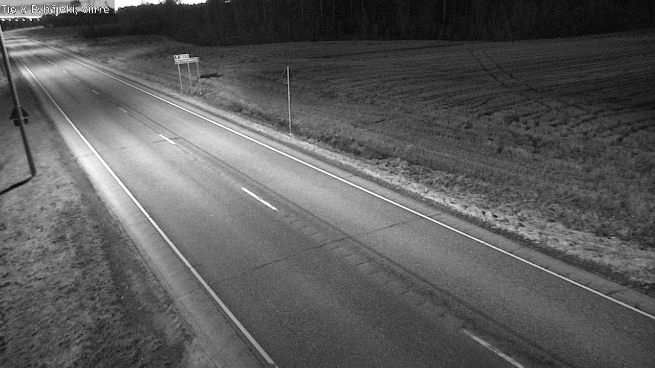 Weather Camera Image Väg 8 Pyhäjoki, Viirre, Pyhäjoki, Pohjois-Pohjanmaa
