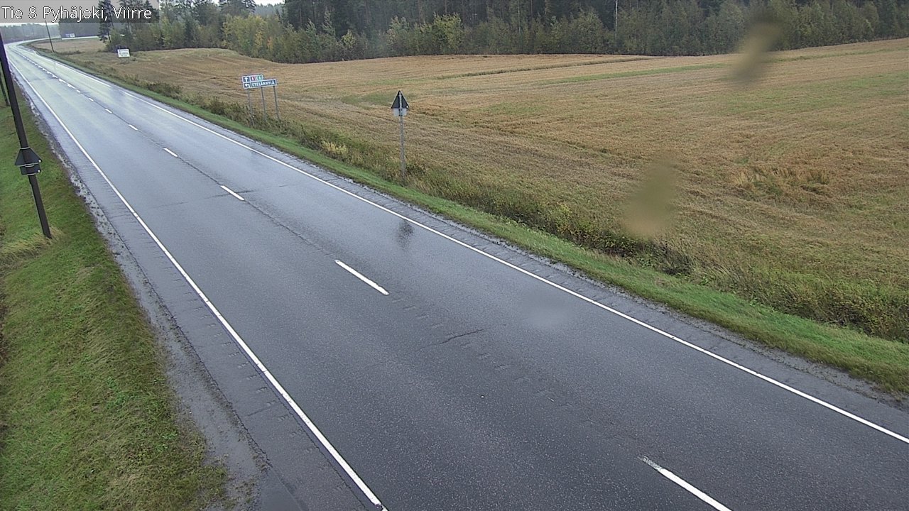 Weather Camera Image Road 8 Pyhäjoki, Viirre, Pyhäjoki, Pohjois-Pohjanmaa
