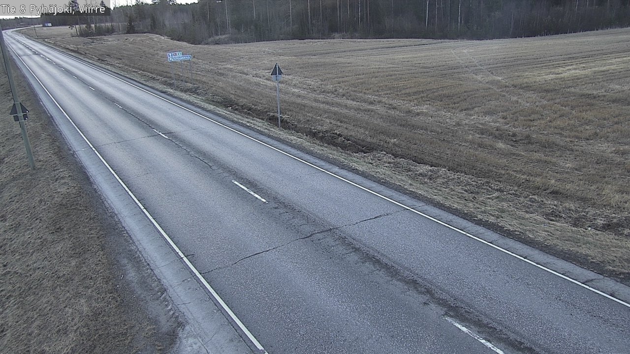 Weather Camera Image Väg 8 Pyhäjoki, Viirre, Pyhäjoki, Pohjois-Pohjanmaa