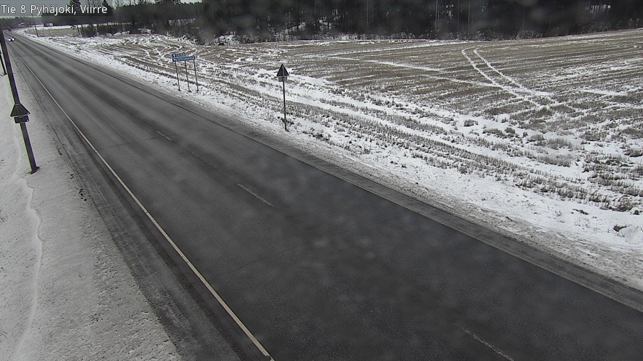 Weather Camera Image Väg 8 Pyhäjoki, Viirre, Pyhäjoki, Pohjois-Pohjanmaa