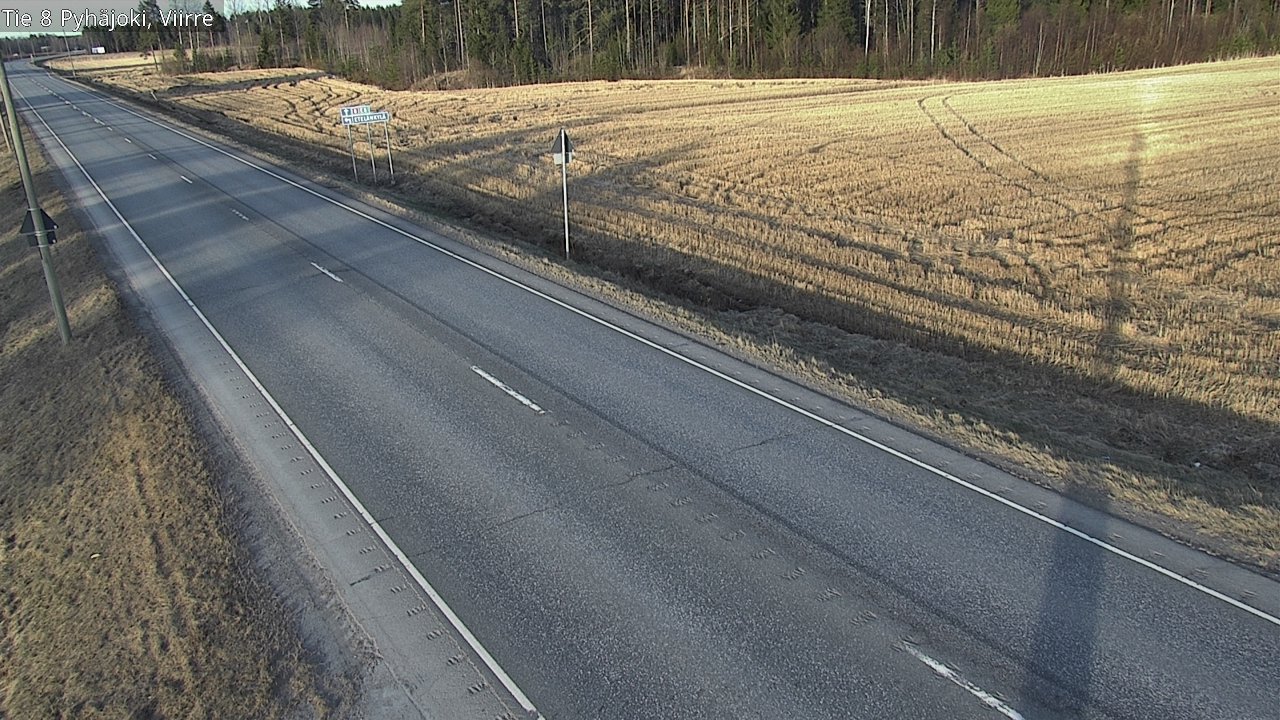 Weather Camera Image Väg 8 Pyhäjoki, Viirre, Pyhäjoki, Pohjois-Pohjanmaa