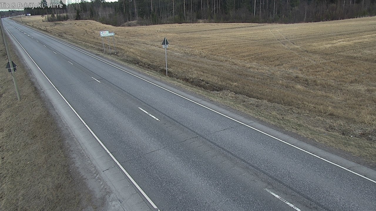Weather Camera Image Väg 8 Pyhäjoki, Viirre, Pyhäjoki, Pohjois-Pohjanmaa
