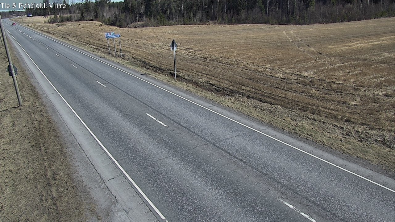 Weather Camera Image Väg 8 Pyhäjoki, Viirre, Pyhäjoki, Pohjois-Pohjanmaa