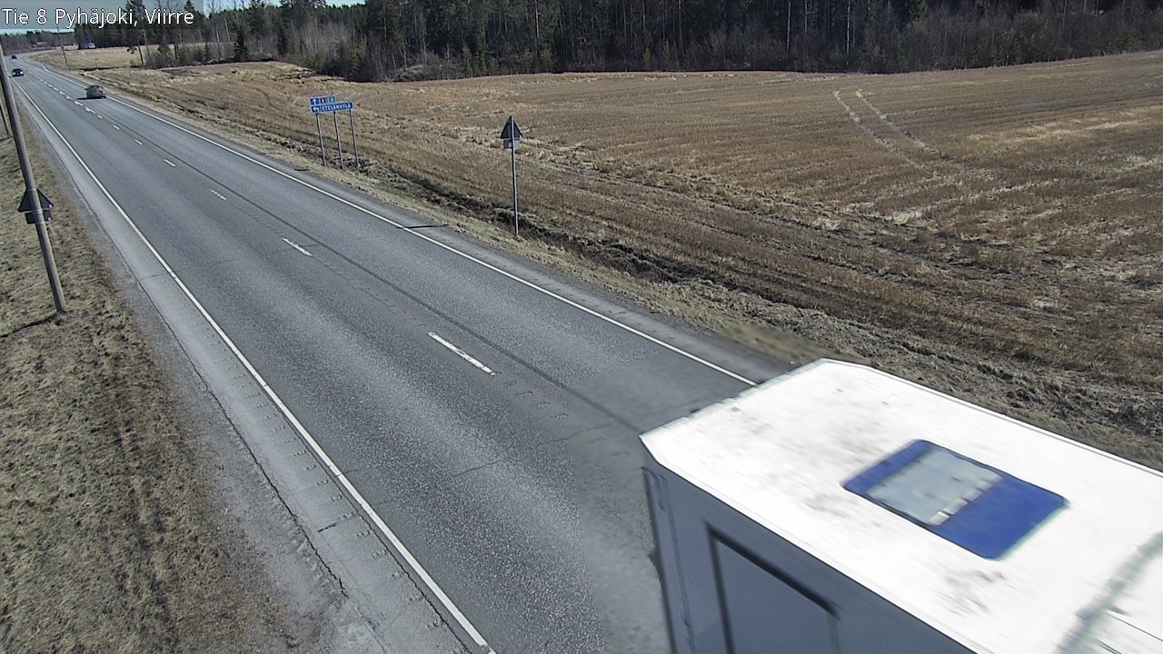 Weather Camera Image Väg 8 Pyhäjoki, Viirre, Pyhäjoki, Pohjois-Pohjanmaa