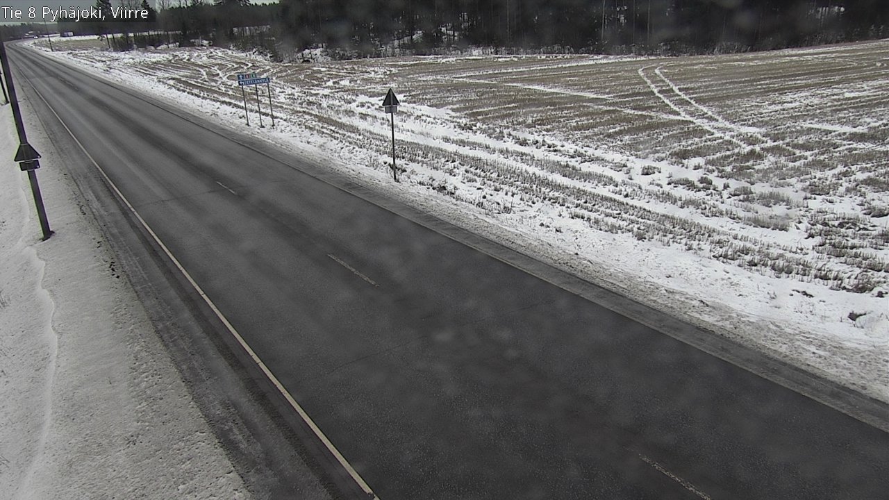 Weather Camera Image Väg 8 Pyhäjoki, Viirre, Pyhäjoki, Pohjois-Pohjanmaa