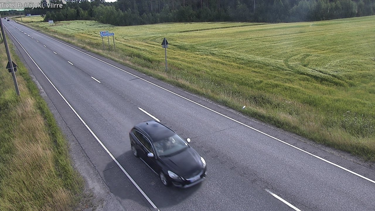Weather Camera Image Road 8 Pyhäjoki, Viirre, Pyhäjoki, Pohjois-Pohjanmaa