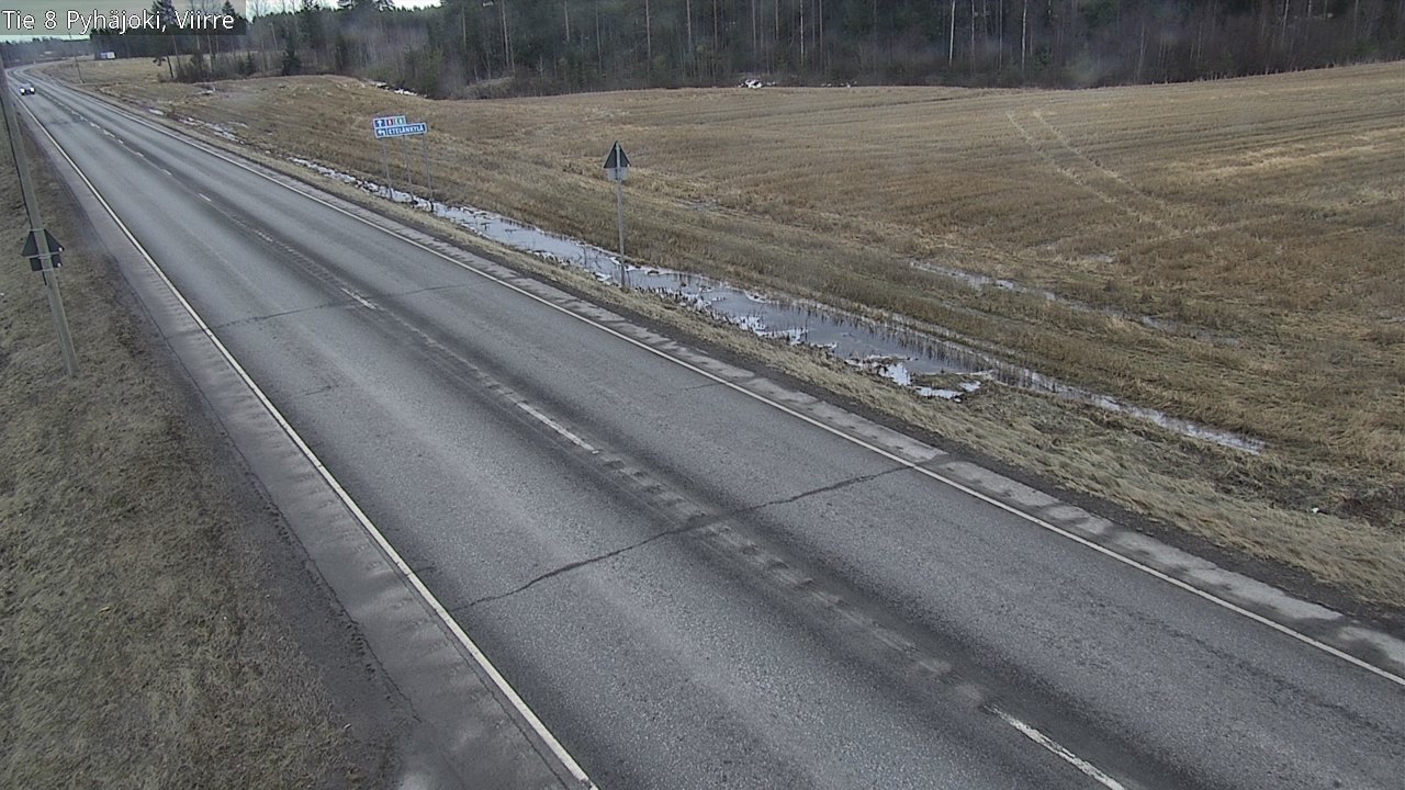 Weather Camera Image Väg 8 Pyhäjoki, Viirre, Pyhäjoki, Pohjois-Pohjanmaa
