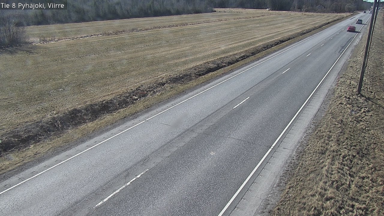 Weather Camera Image Väg 8 Pyhäjoki, Viirre, Pyhäjoki, Pohjois-Pohjanmaa