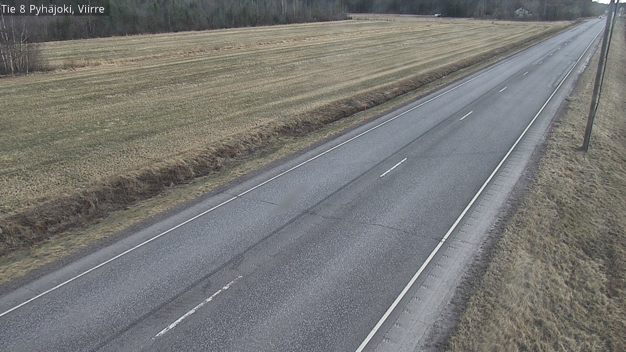 Weather Camera Image Väg 8 Pyhäjoki, Viirre, Pyhäjoki, Pohjois-Pohjanmaa