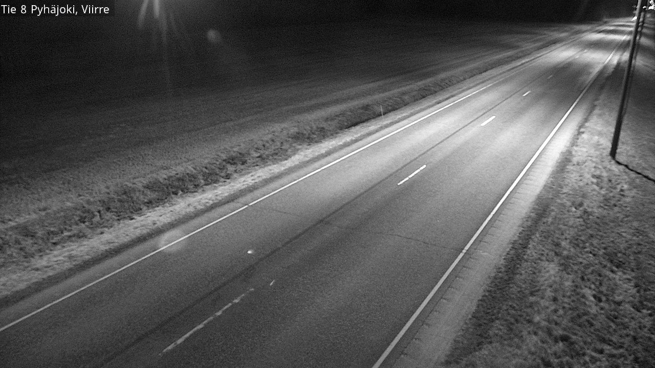 Weather Camera Image Road 8 Pyhäjoki, Viirre, Pyhäjoki, Pohjois-Pohjanmaa