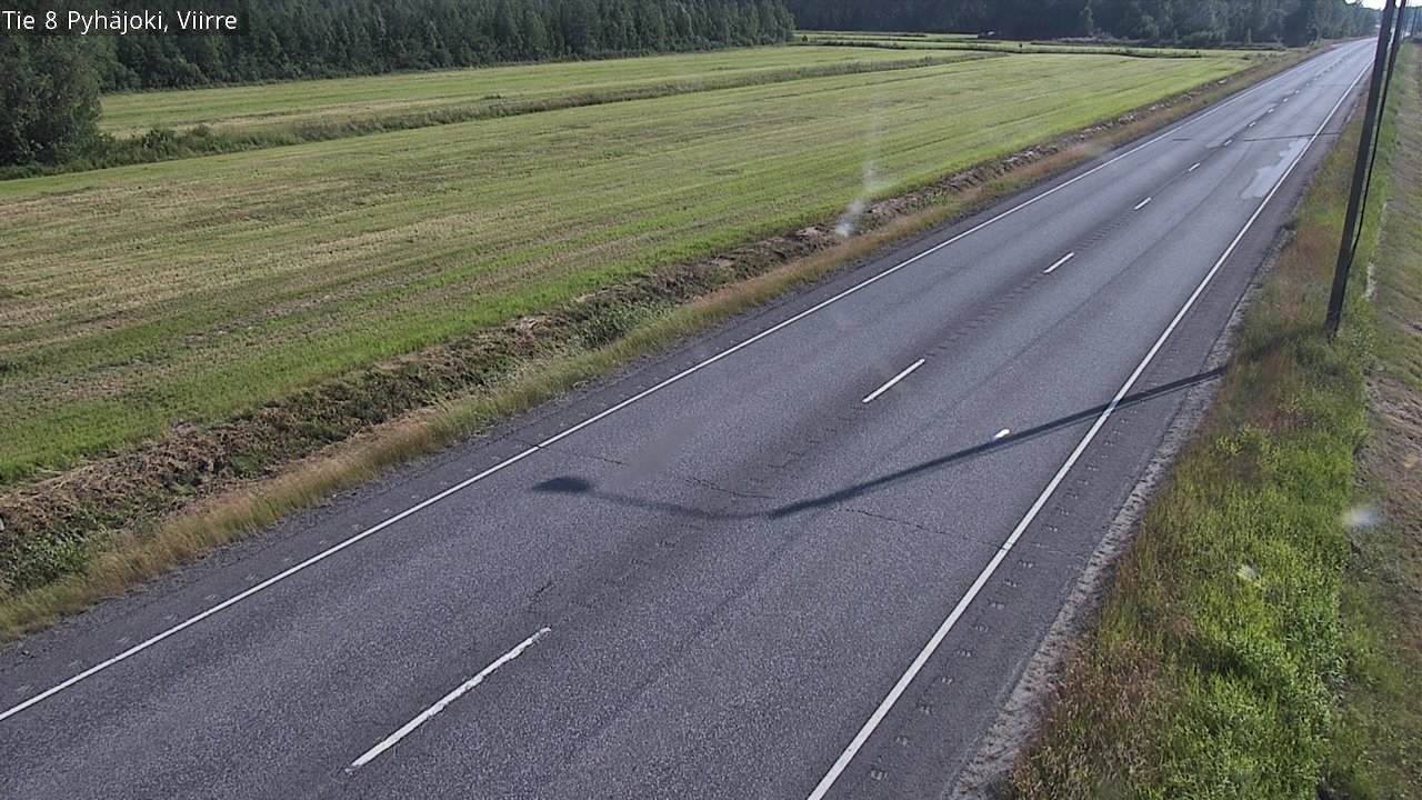 Weather Camera Image Road 8 Pyhäjoki, Viirre, Pyhäjoki, Pohjois-Pohjanmaa