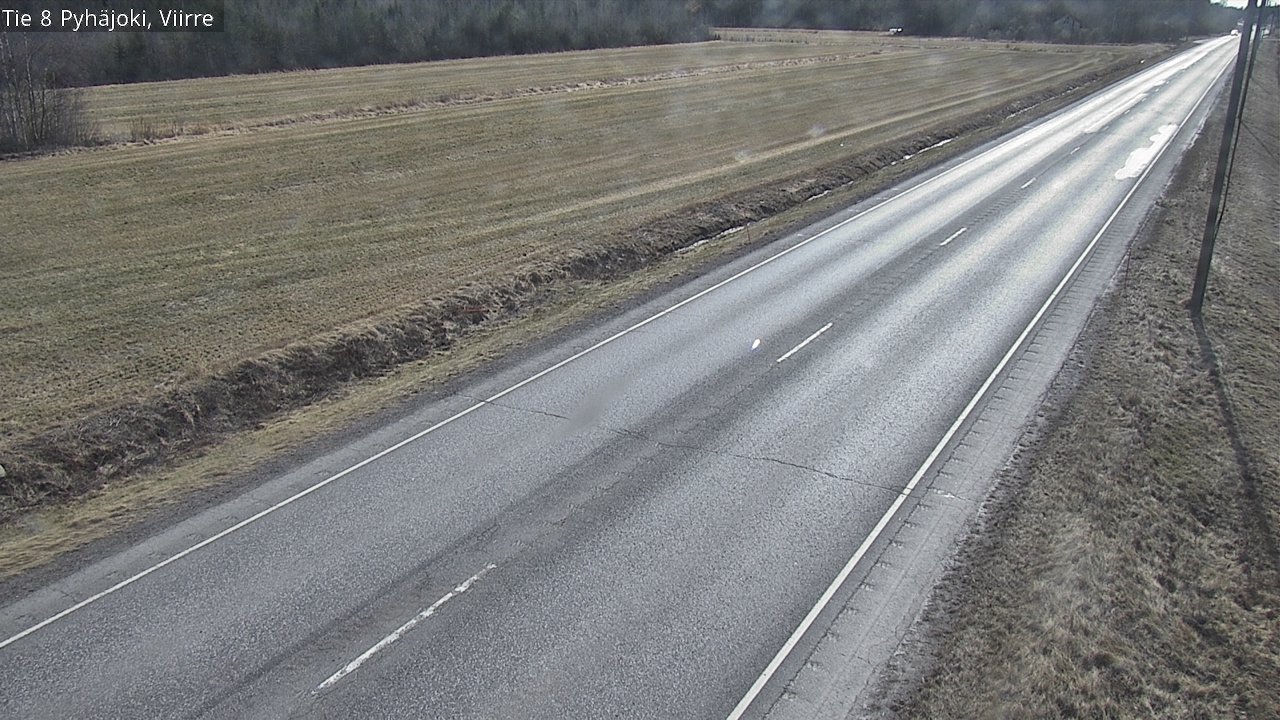 Weather Camera Image Väg 8 Pyhäjoki, Viirre, Pyhäjoki, Pohjois-Pohjanmaa