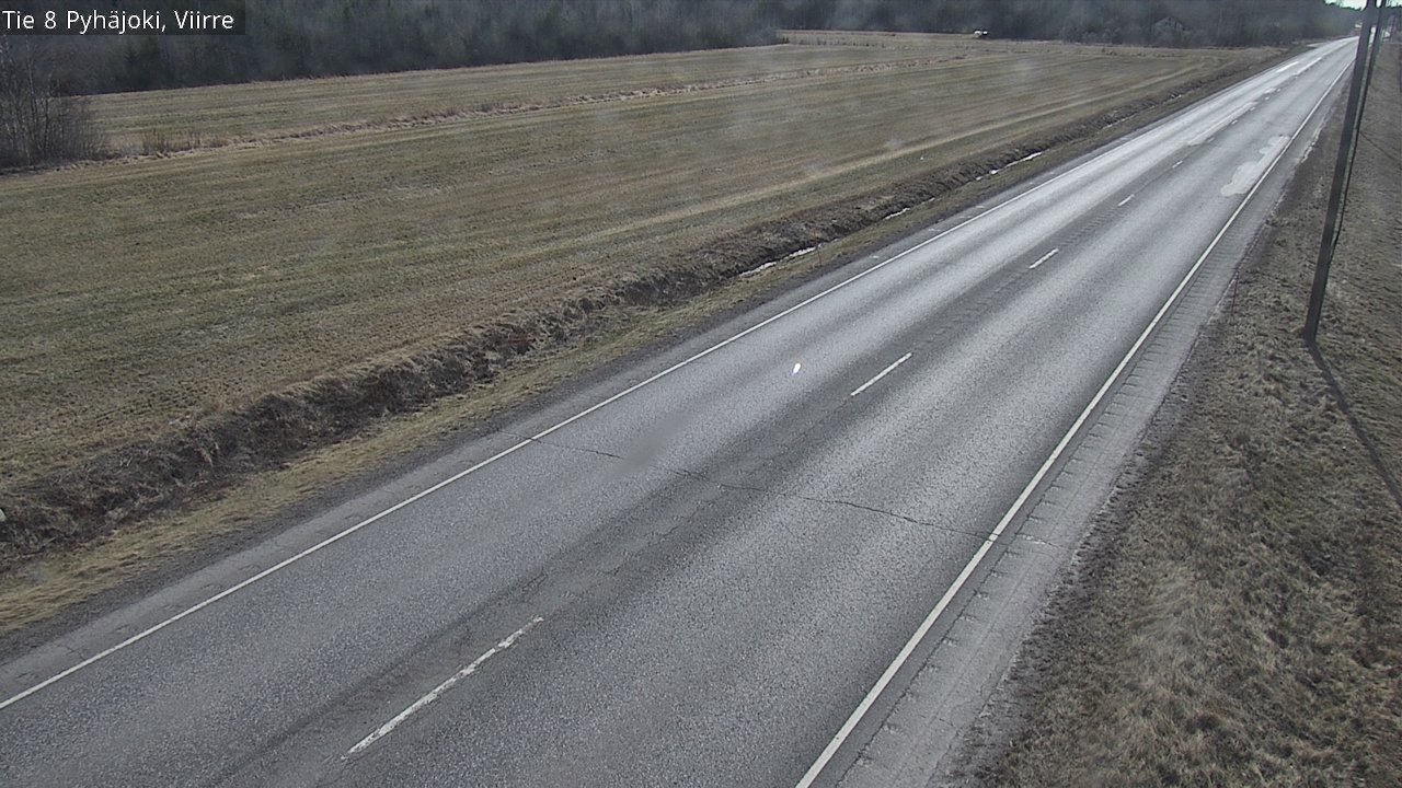 Weather Camera Image Väg 8 Pyhäjoki, Viirre, Pyhäjoki, Pohjois-Pohjanmaa