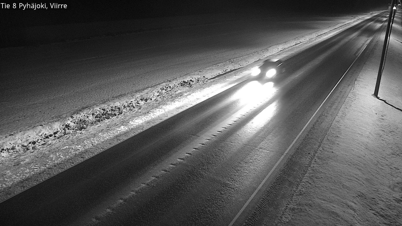 Weather Camera Image Väg 8 Pyhäjoki, Viirre, Pyhäjoki, Pohjois-Pohjanmaa