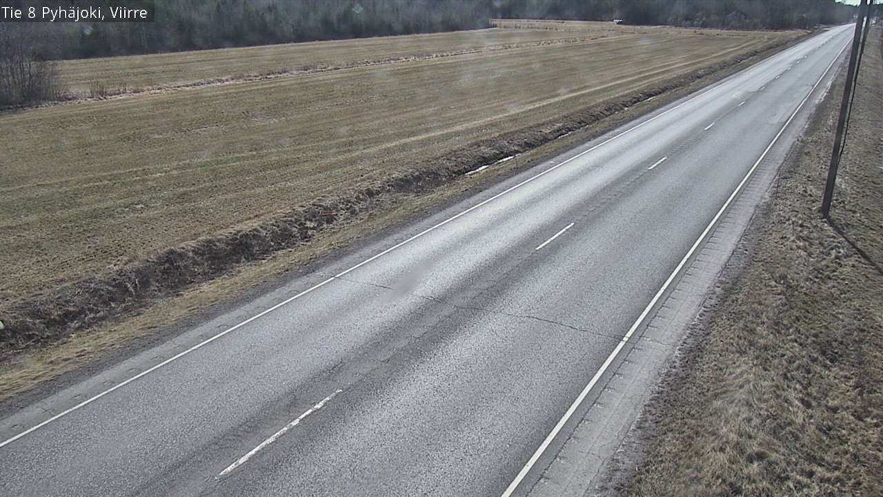Weather Camera Image Väg 8 Pyhäjoki, Viirre, Pyhäjoki, Pohjois-Pohjanmaa