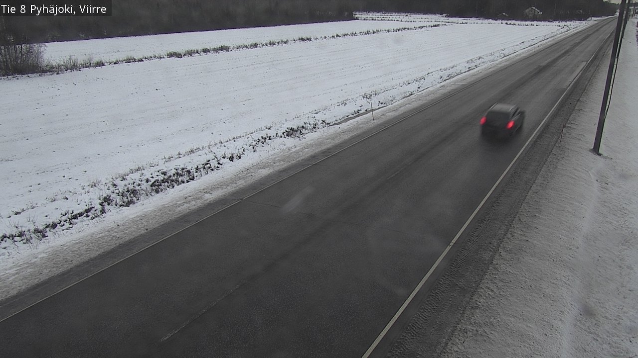 Weather Camera Image Väg 8 Pyhäjoki, Viirre, Pyhäjoki, Pohjois-Pohjanmaa