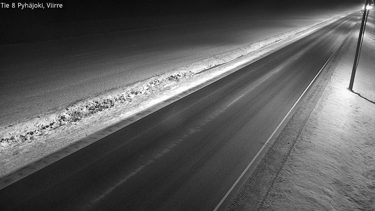 Weather Camera Image Väg 8 Pyhäjoki, Viirre, Pyhäjoki, Pohjois-Pohjanmaa