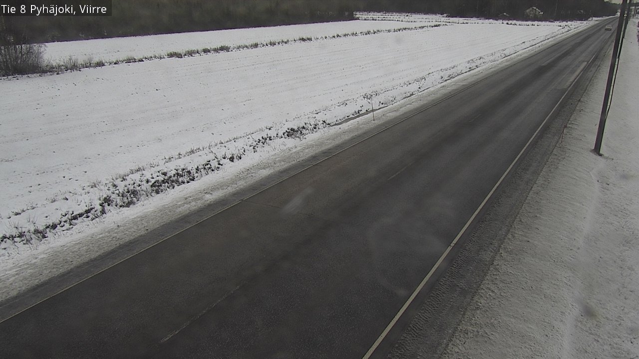 Weather Camera Image Väg 8 Pyhäjoki, Viirre, Pyhäjoki, Pohjois-Pohjanmaa